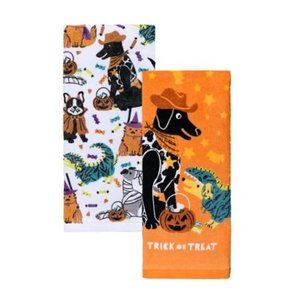 Celebrate Halloween Together Trick-or-Treat Dogs Kitchen Towel 2-pk.